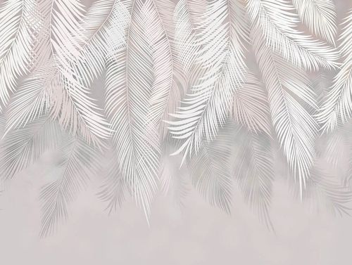 Black and white 3D palm leaves n.48556